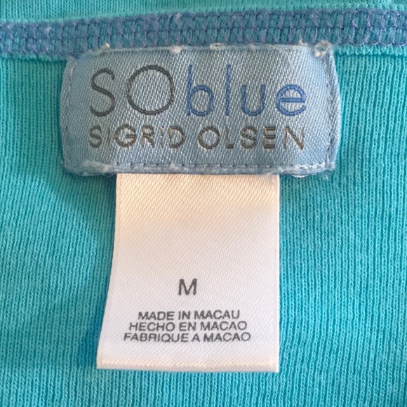 Sigrid Olsen SO blue top - Picture 4 of 5